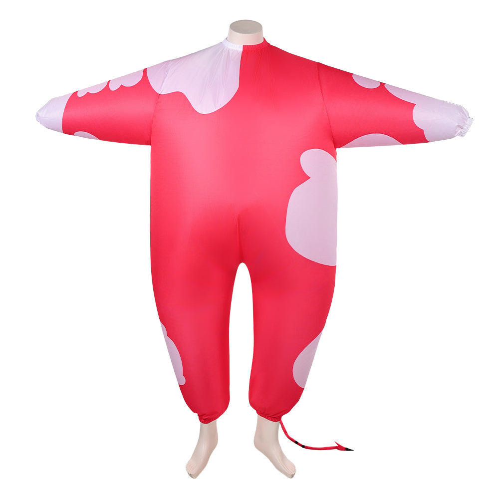 Helluva Boss Hazbin Hotel Blitz Funny Red Inflatable Costume Cosplay Costume Halloween Suit