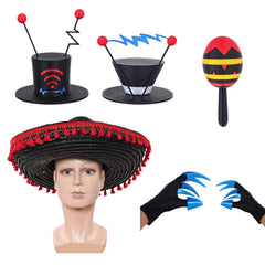 Helluva Boss Vox Hat Plastic Decorations Claws Maraca Cosplay Hazbin Hotel Accessories Props