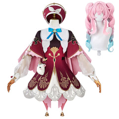 Honkai: Star Rail Hyacine Red Pink Set Outfits Cosplay Costume