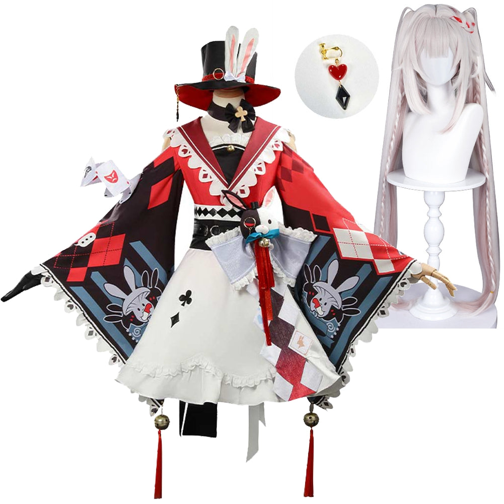 Honkai: Star Rail Sparxie Red White Skirt Set Outfits Cosplay Costume