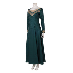 House Of The Dragon (2026) Alicent Hightower Lace Collar Green Dress Outfits Cosplay Costume