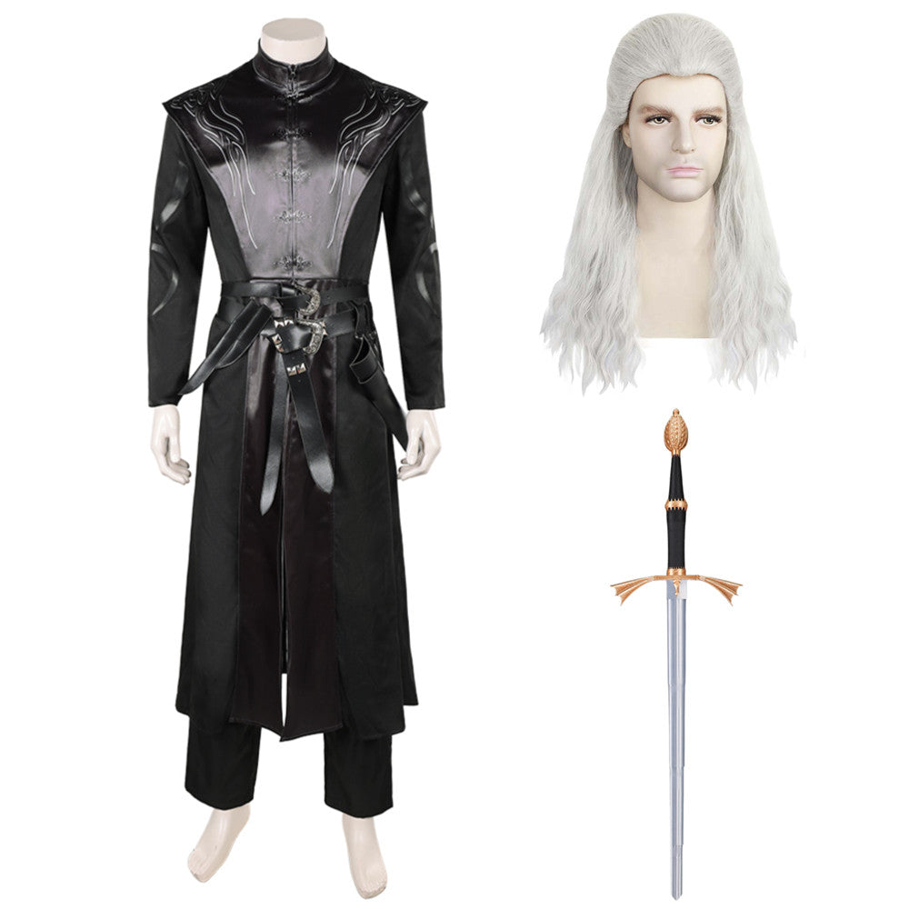 House Of The Dragon (2026) Daemon Targaryen Black Coat Pants Set Outfits Cosplay Costume
