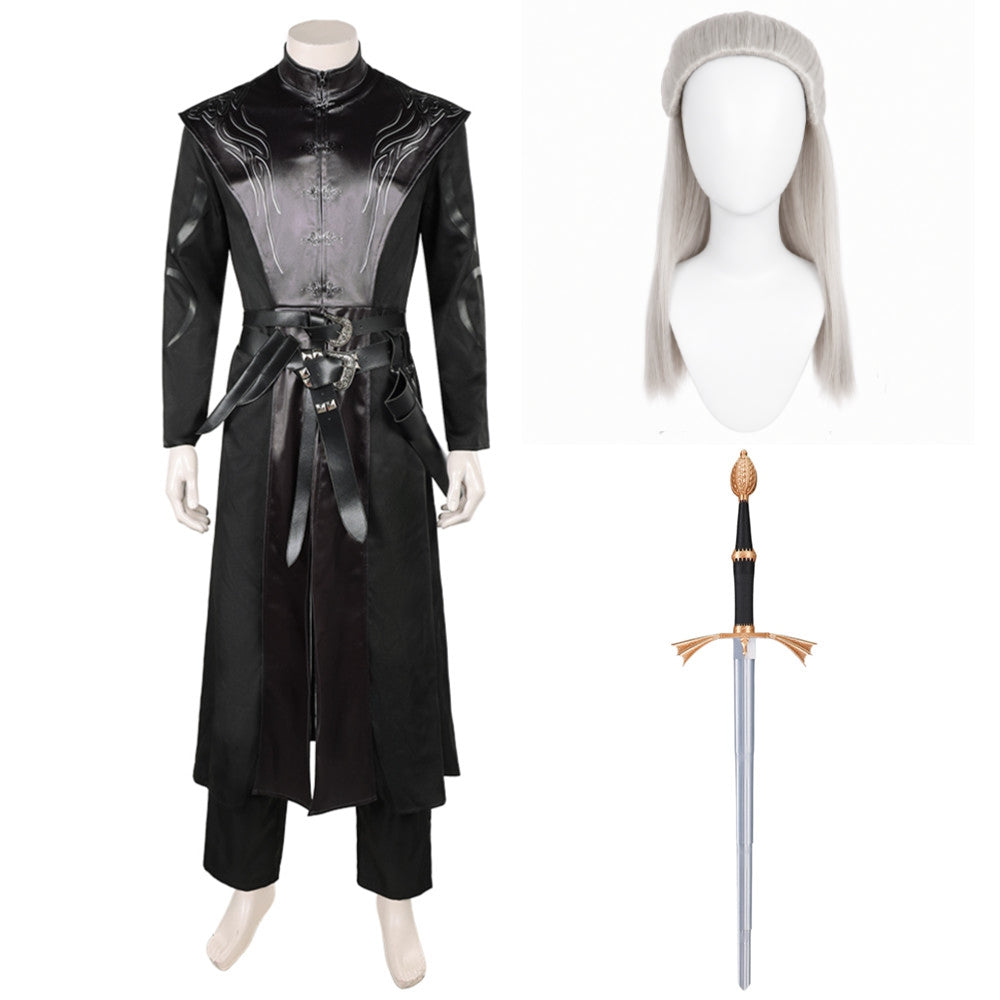 House Of The Dragon (2026) Daemon Targaryen Black Coat Pants Set Outfits Cosplay Costume