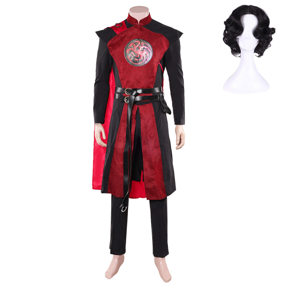 House Of The Dragon (2026) Jacaerys Velaryon Red Cloak Set Outfits Cosplay Costume