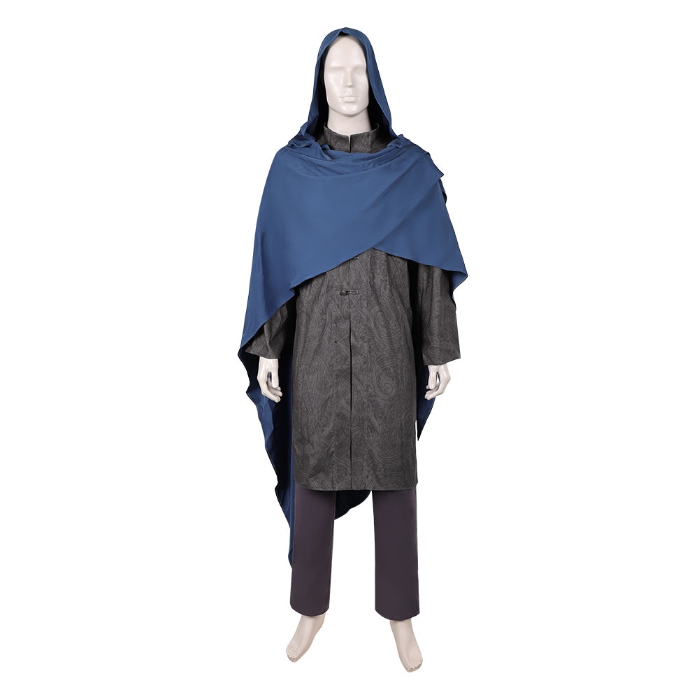 House Of The Dragon (2026) King Aegon Targaryen Blue Cloak Gray Set Outfits Cosplay Costume