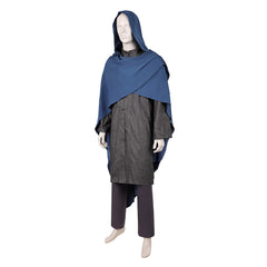 House Of The Dragon (2026) King Aegon Targaryen Blue Cloak Gray Set Outfits Cosplay Costume