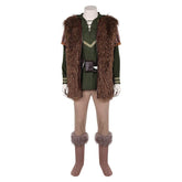 How To Train Your Dragon (2025) Hiccup Green Brown Set With Shoe Covers Cosplay Costume