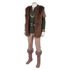 How To Train Your Dragon (2025) Hiccup Green Brown Set With Shoe Covers Cosplay Costume