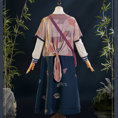 Where Winds Meet (2025) Red Line Cape Set Wuxia Hanfu Outfits Cosplay Costume
