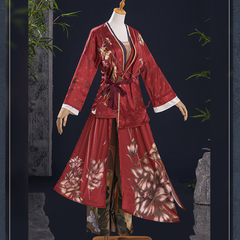 Where Winds Meet (2025) Han Xiangxun Red Set Wuxia Hanfu Outfits Cosplay Costume