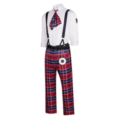 Identity V Prospector Touchstone Red Blue Plaid Set Outfits Cosplay Costume