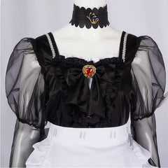 Identity V Scarlet Priestess Black Maid Dress Outfits Cosplay Costume
