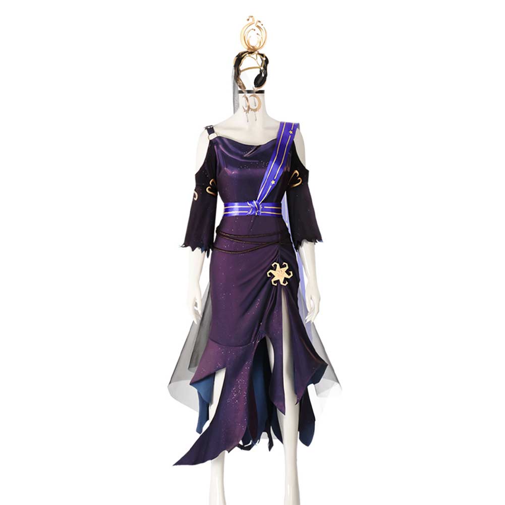 Identity V Yog-Sothoth Priestess Purple Dress Set Outfits Cosplay Costume