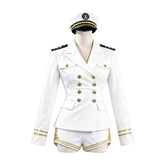 Idol Band Singer Genie White Sailor Set Outfits Stage Performance Cosplay Costume