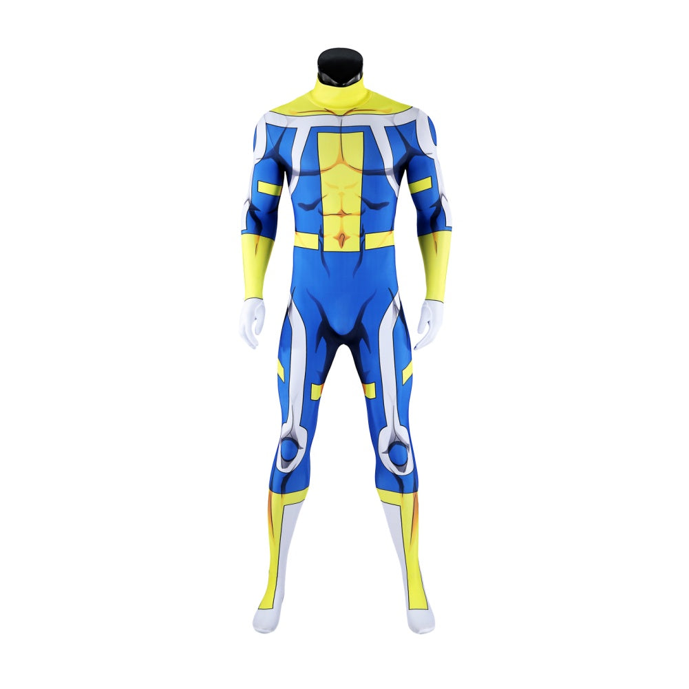 Invincible The Immortal Blue Yellow Jumpsuit Outfits Cosplay Costume Halloween Suit