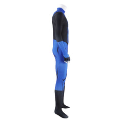Invincible Season 3 (2025) Mark Grayson Blue Muscle Print Jumpsuit Outfits Cosplay Costume