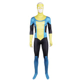 Invincible Season 3 (2025) Mark Grayson Blue Yellow Jumpsuit Outfits Cosplay Costume