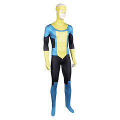 Invincible Season 3 (2025) Mark Grayson Blue Yellow Jumpsuit Outfits Cosplay Costume