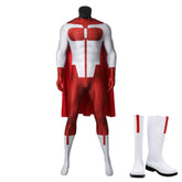 Invincible Season 3 (2025) Omni-Man Nolan White Red Jumpsuit Outfits Cosplay Costume