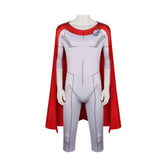 Invincible Season 4 (2026) Oliver Grayson Gray Jumpsuit Red Cape Outfits Cosplay Costume