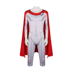 Invincible Season 4 (2026) Oliver Grayson Gray Jumpsuit Red Cape Outfits Cosplay Costume