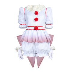 It: Welcome To Derry (2025) Pennywise Female Version White Outfits Halloween Cosplay Costume