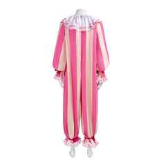 It: Welcome To Derry (2025) Pennywise Pink Striped Clown Outfits Halloween Cosplay Costume