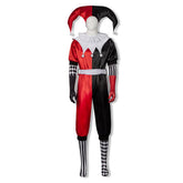 Jester And Queen Joker Red Black Clown Set Outfits Halloween Cosplay Costume