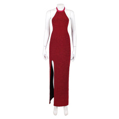 John Wick Ballerina (2025) Eve Macarro Rooney Glitter Red Dress Outfits Cosplay Costume