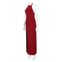 John Wick Ballerina (2025) Eve Macarro Rooney Glitter Red Dress Outfits Cosplay Costume