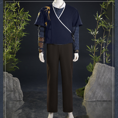 Where Winds Meet (2025) Jiang Yan Blue Set Wuxia Hanfu Outfits Cosplay Costume