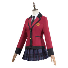 Kakegurui Jabami Yumeko Red School Uniform Skirt Set Outfits Cosplay Costume