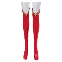 Kara Red Leather Knee High Socks Stockings Cosplay Accessories Halloween Props