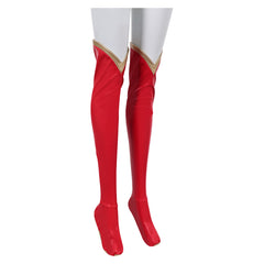 Kara Red Leather Knee High Socks Stockings Cosplay Accessories Halloween Props