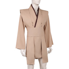 Kenobi Jedi Brown Tunic Top Outfits Cosplay Costume Halloween Carnival Suit