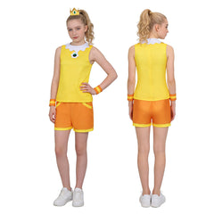 Kid Children The Super Mario (2026) Princess Daisy Yellow Sports Outfits Cosplay Costume