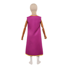 Kid Children The Super Mario Galaxy Movie (2026) Toad General Purple Outfits Cosplay Costume