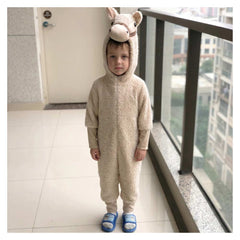 Kids Children Alpaca Animal Onesie Shrek Donkey Sleepwear Cosplay Costume