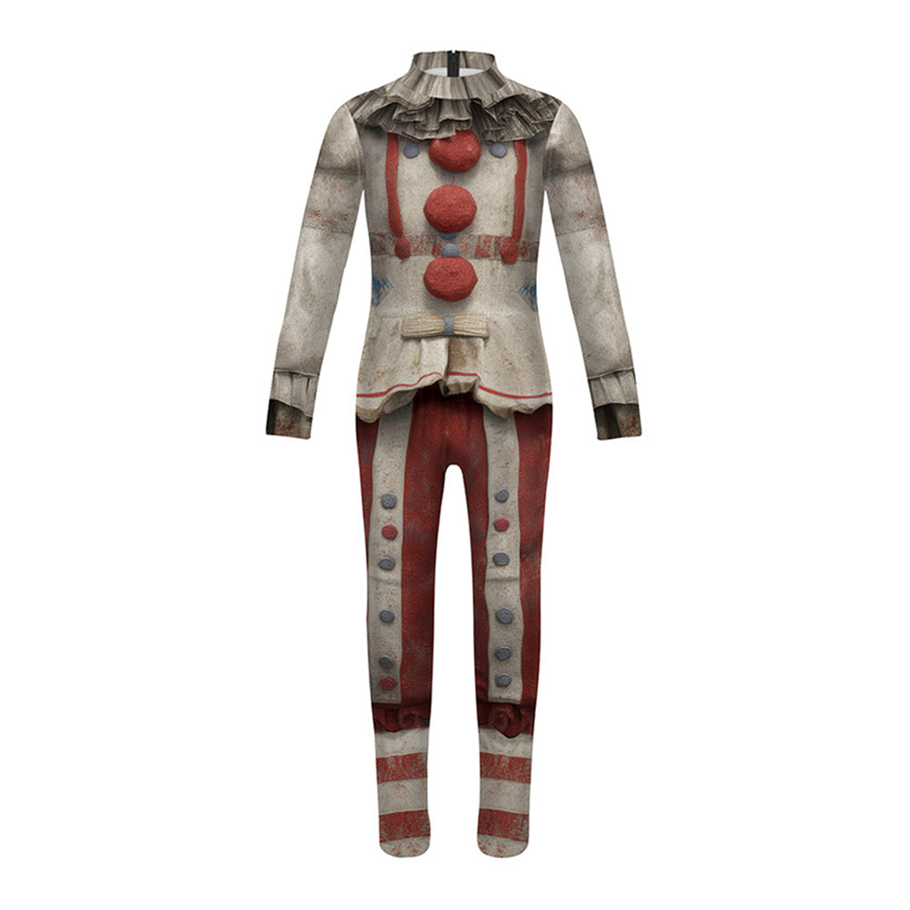 Kids Children American Horror Story (2026) Twisty The Clown Printed Jumpsuit Halloween Cosplay Costume
