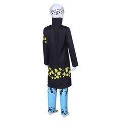 Kids Children Anime One Piece Trafalgar D. Water Law Black Outfits Cosplay Costume Halloween Carnival Suit