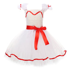 Kids Children Annabelle White Tutu Dress Set Outfits Horror Cosplay Costume
