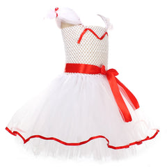 Kids Children Annabelle White Tutu Dress Set Outfits Horror Cosplay Costume