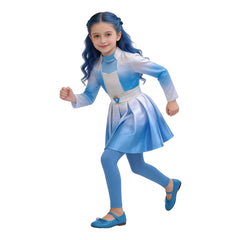 Kids Children Descendants: Wicked Wonderland (2026) Chloe Blue Dress Outfits Cosplay Costume