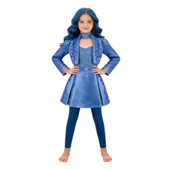 Kids Children Descendants: Wicked Wonderland (2026) Chloe Blue Jacket Skirt Set Outfits Cosplay Costume
