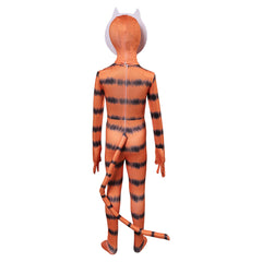 Kids Children Dog Man (2025) Petey The Cat Orange Jumpsuit Mask Outfits Cosplay Costume