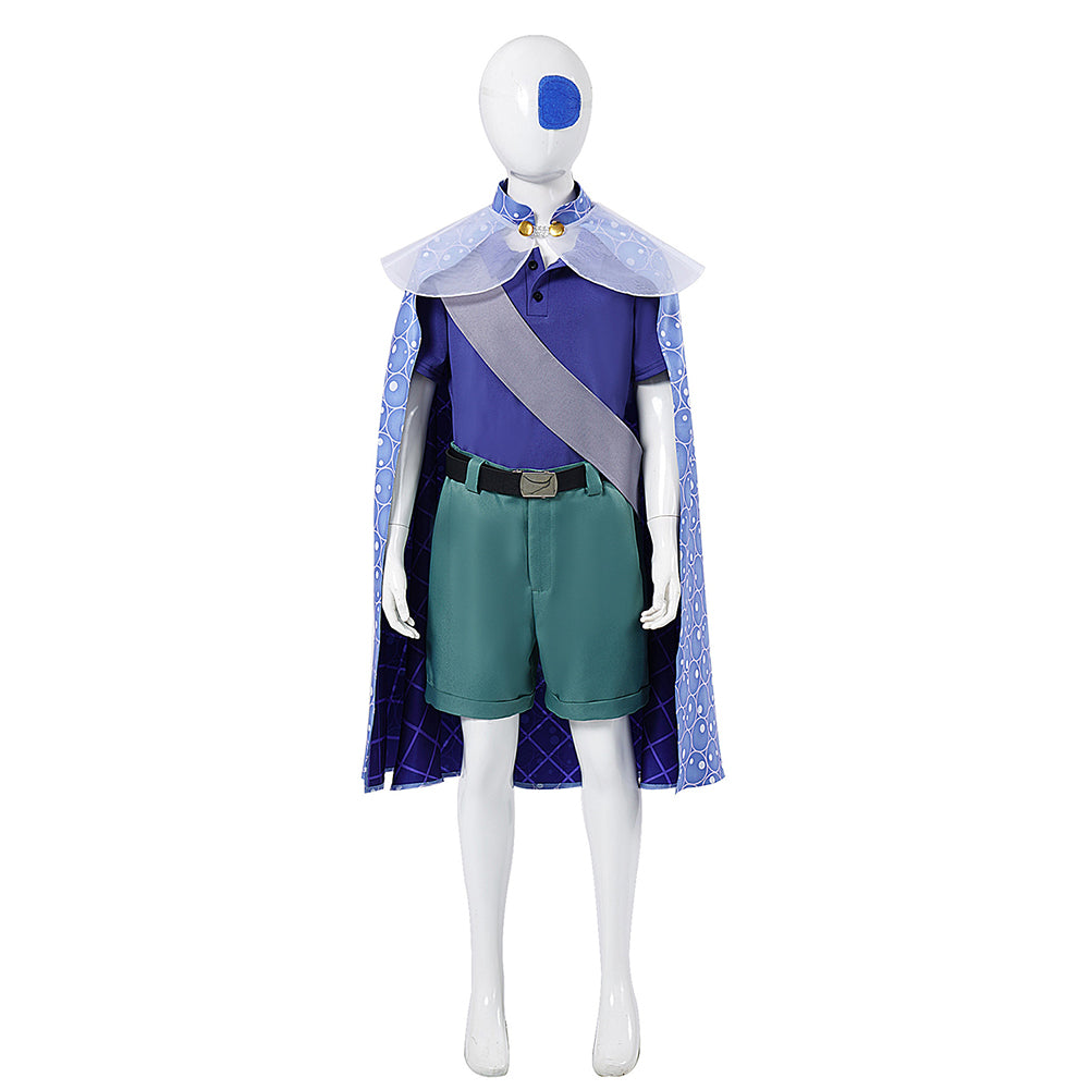 Kids Children Elio (2025) Elio Blue Cloak Set Outfits Cosplay Costume