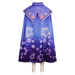 Kids Children Elio (2025) Elio Purple Cloak Green Set Outfits Cosplay Costume