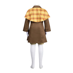Kids Children Game Princess Peach: Showtime! (2024) Detective Peach Brown Outfits Cosplay Costume Halloween Carnival Suit