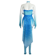 Kids Children Game Princess Peach: Showtime! (2024) Ice Flower Peach Blue Dress Outfits Cosplay Costume Halloween Carnival Suit