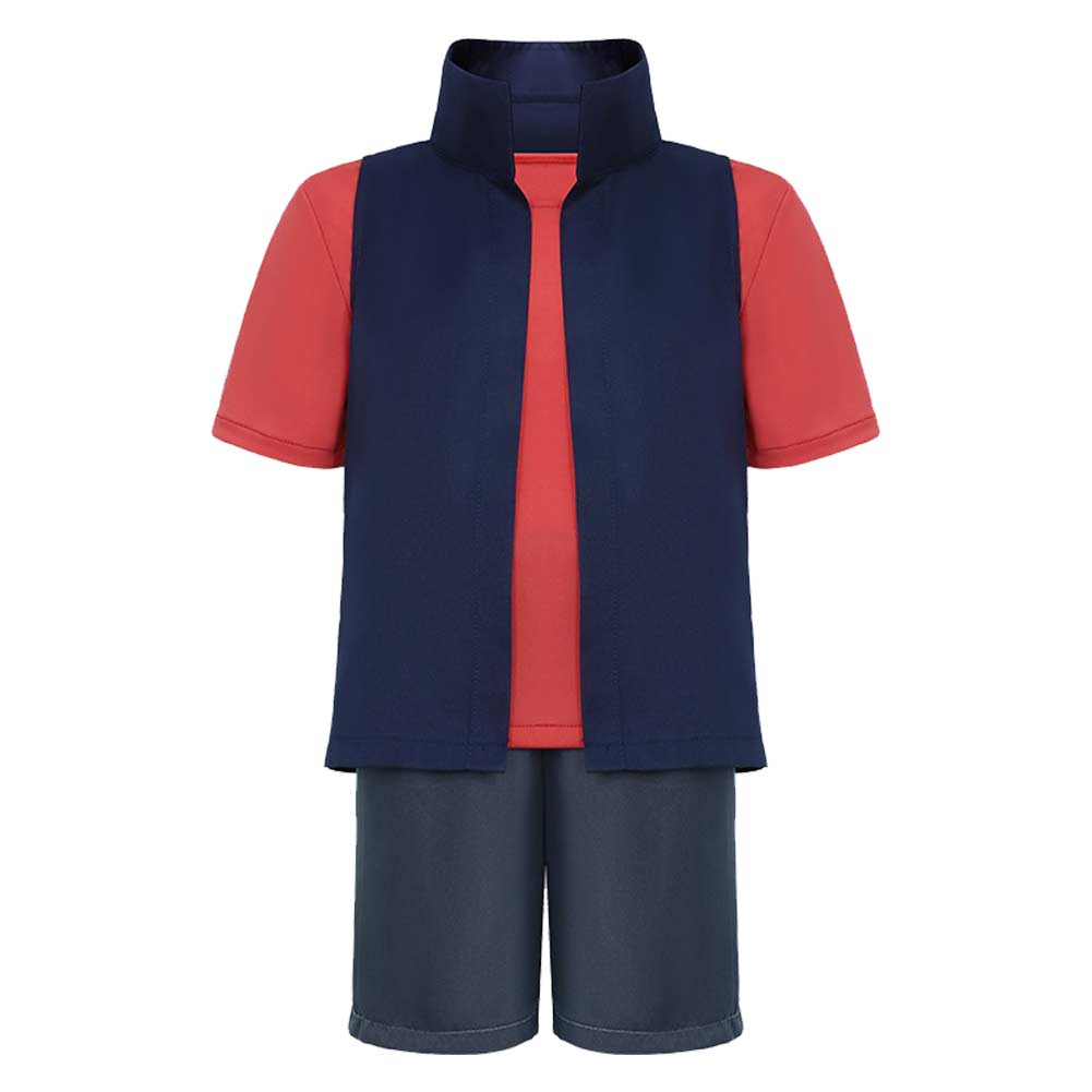 Kids Children Gravity Falls Dipper Pines Blue Vest Red Shirt Set Outfits Cosplay Costume